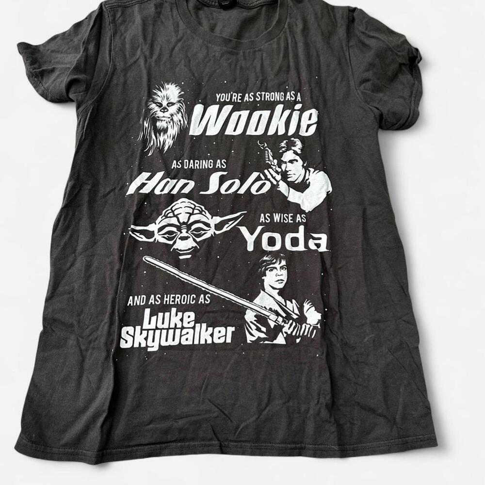Star Wars Men's Black and Grey Tshirt